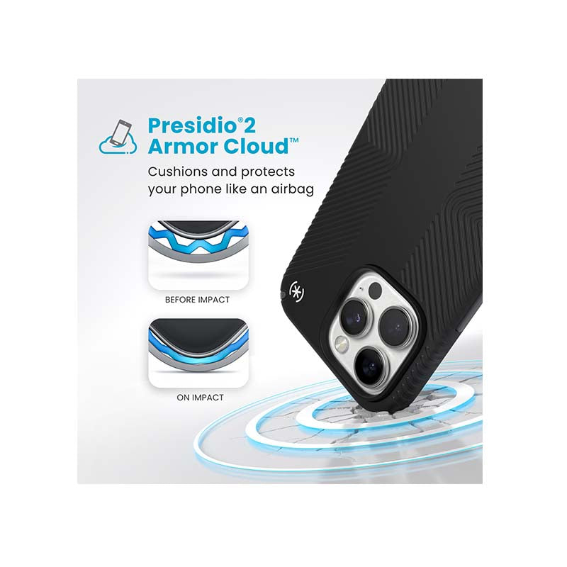 Speck Apple iPhone 16 Pro Max Presidio2 Pro Grip Case - Black - Black