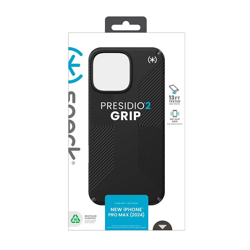 Speck Apple iPhone 16 Pro Max Presidio2 Pro Grip Case - Black - Black