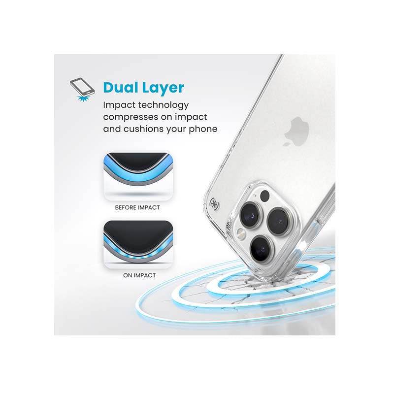 Speck Apple iPhone 16 Pro Presidio Perfect-Clear Case - Clear - Clear