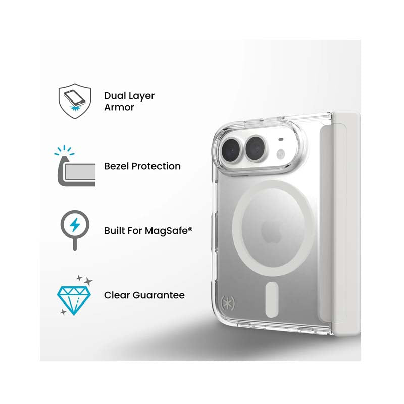 Speck Apple iPhone 18-Fold Presidio Perfect-Clear Fold MagSafe Case - Clear - Clear