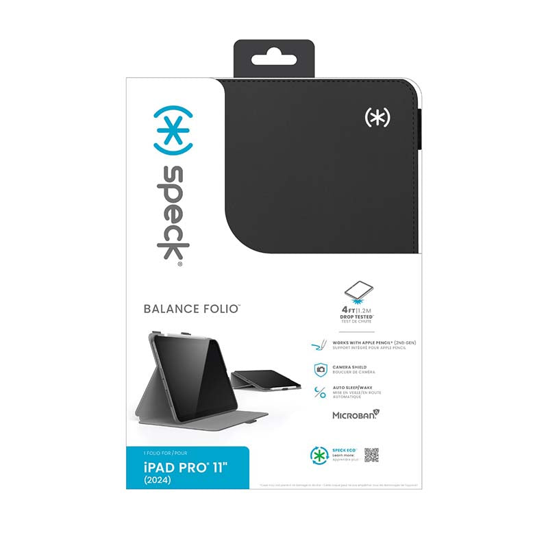 Speck Balance Folio Case for Apple iPad Pro 11 inch (2024) - Black - Black