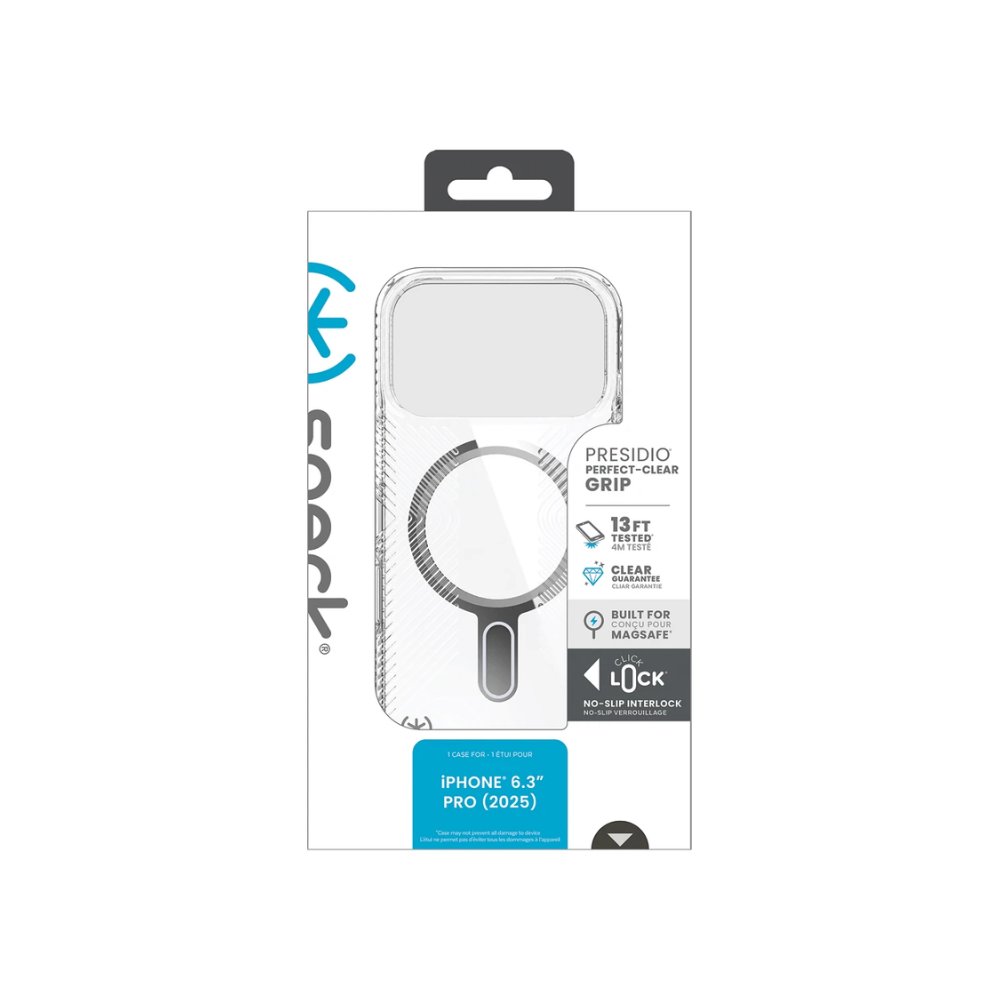 Speck iPhone 17 Pro Presidio Grip ClickLock- Clear - Clear