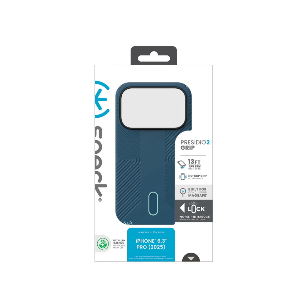 Speck iPhone 17 Pro Presidio2 Grip ClickLock - Deep Sea Blue - Deep Blue