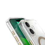 Speck Presidio Lux Glitter MagSafe Apple iPhone 17 Case - Gold Glitter - Clear