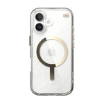 Speck Presidio Lux Glitter MagSafe Apple iPhone 17 Case - Gold Glitter - Clear