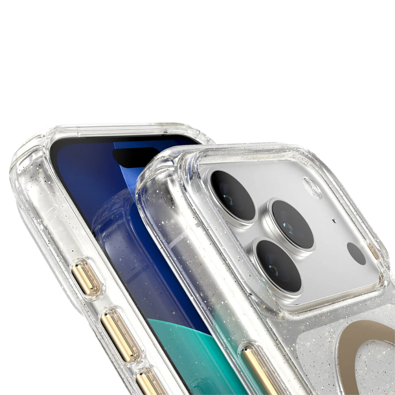 Speck Presidio Lux Glitter MagSafe Apple iPhone 17 Pro Case - Clear - Clear