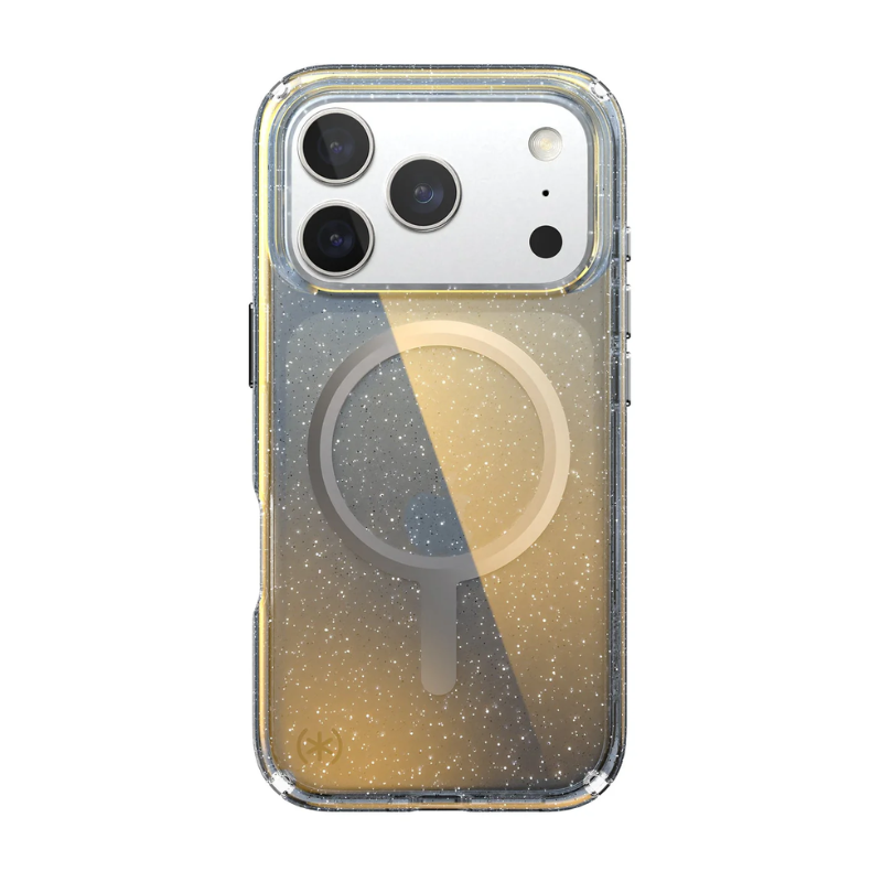 Speck Presidio Lux Glitter MagSafe Apple iPhone 17 Pro Case - Sliver - Clear
