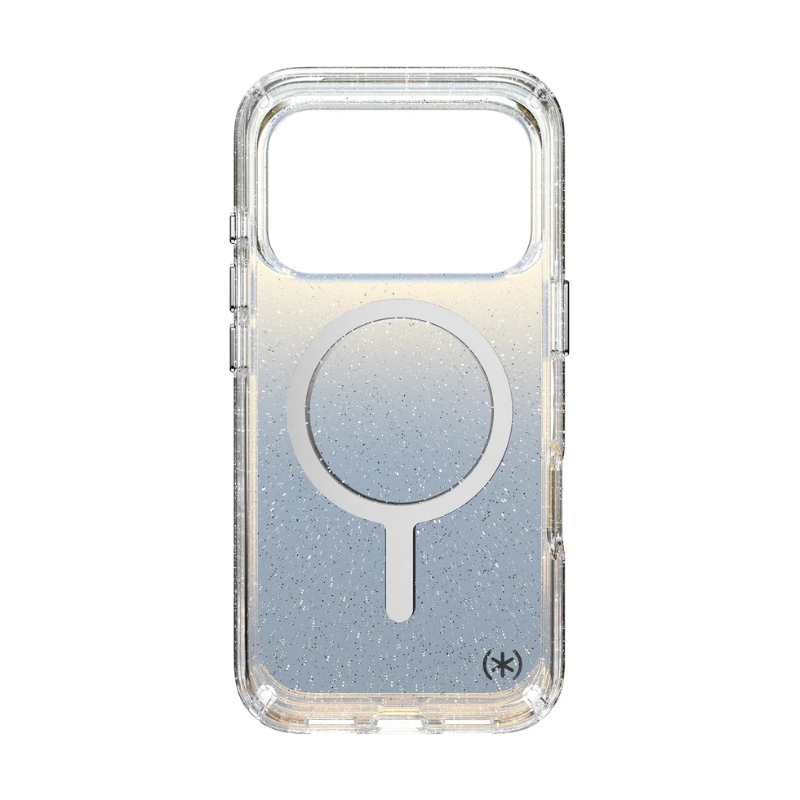 Speck Presidio Lux Glitter MagSafe Apple iPhone 17 Pro Case - Sliver - Clear
