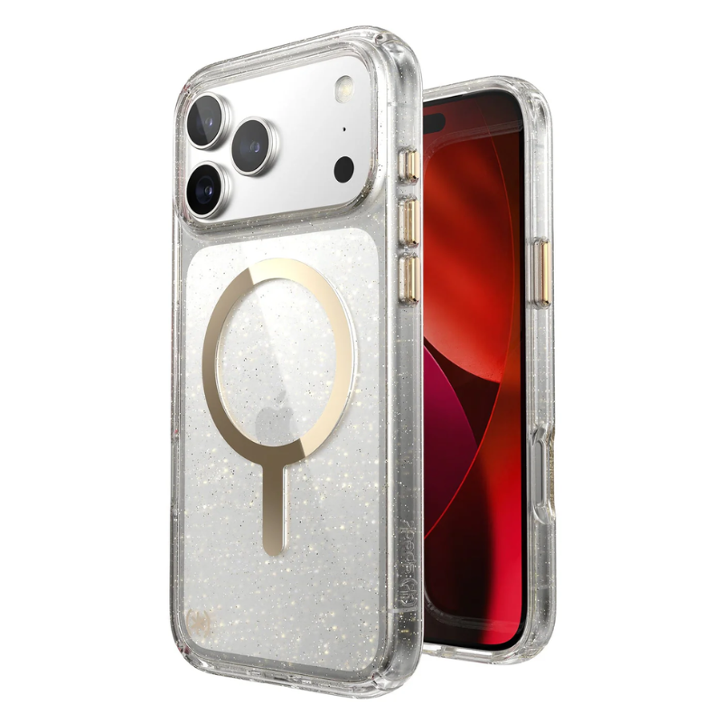 Speck Presidio Lux Glitter MagSafe Apple iPhone 17 Pro Max Case - Clear - Clear