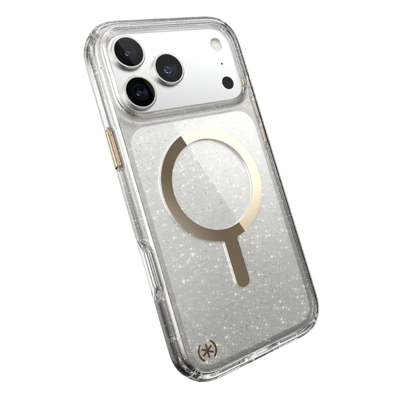Speck Presidio Lux Glitter MagSafe Apple iPhone 17 Pro Max Case - Clear - Clear