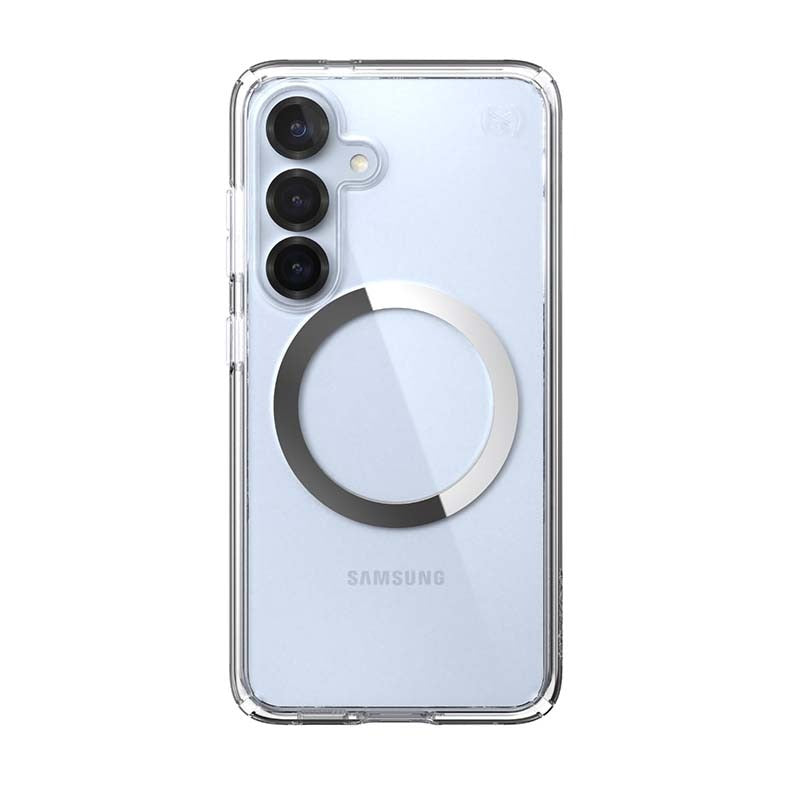 Speck Presidio Perfect Clear Magnet Case Samsung Galaxy S25 - Clear / Silver - Clear / Silver
