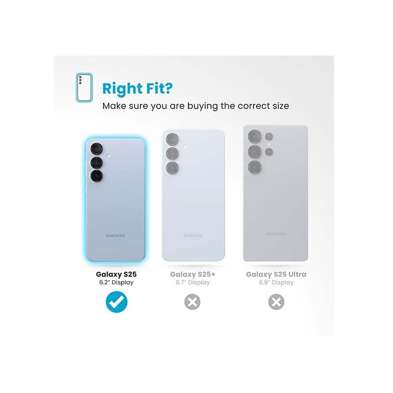 Speck Presidio Perfect Clear Magnet Case Samsung Galaxy S25 - Clear / Silver - Clear / Silver