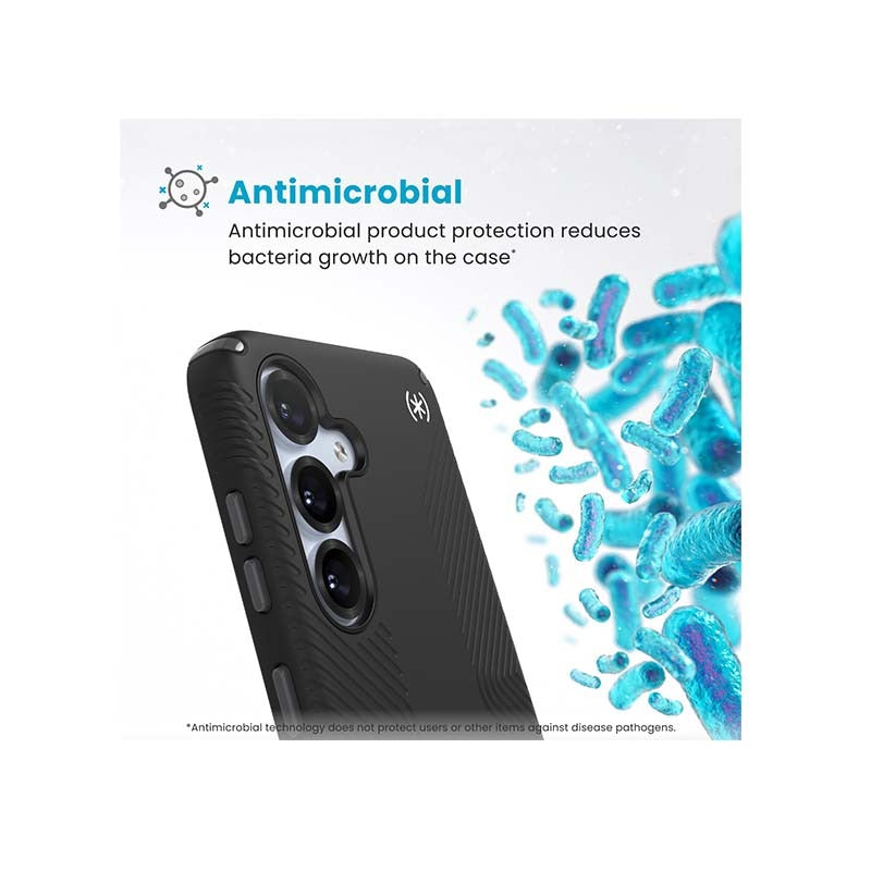 Speck Presidio2 Grip Case Samsung Galaxy S25 - Black / Slate Grey - Black