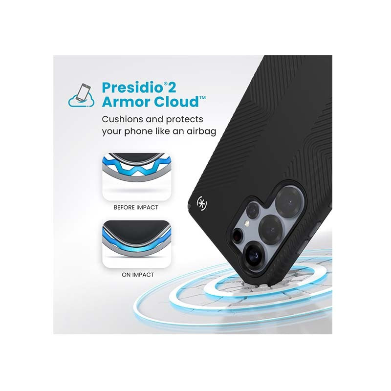 Speck Presidio2 Grip Case Samsung Galaxy S25 Ultra - Black - Black