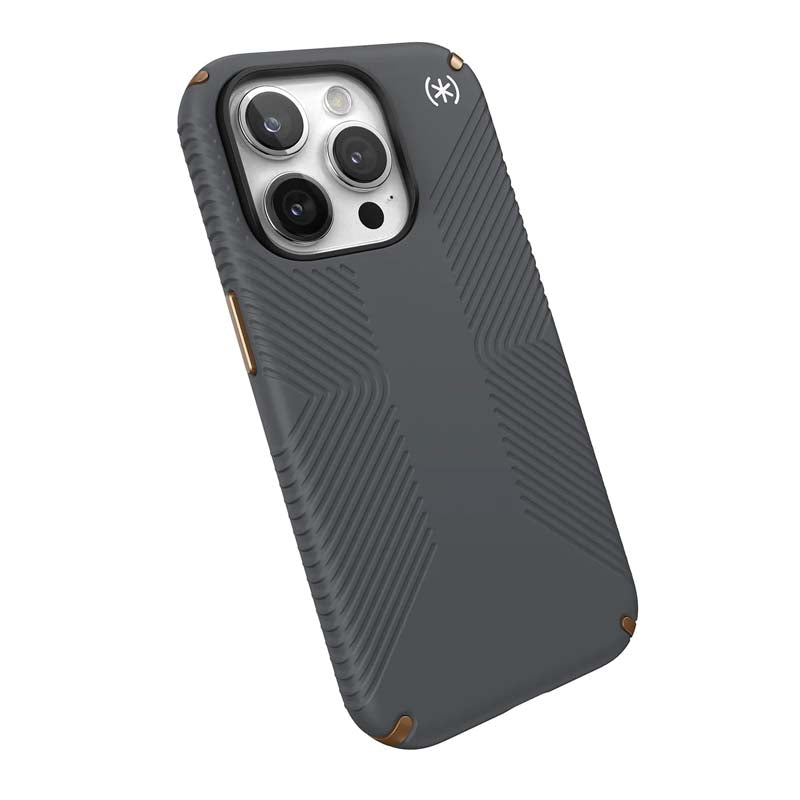 Speck Presidio2 Grip iPhone 15 Pro Case - Grey - Grey