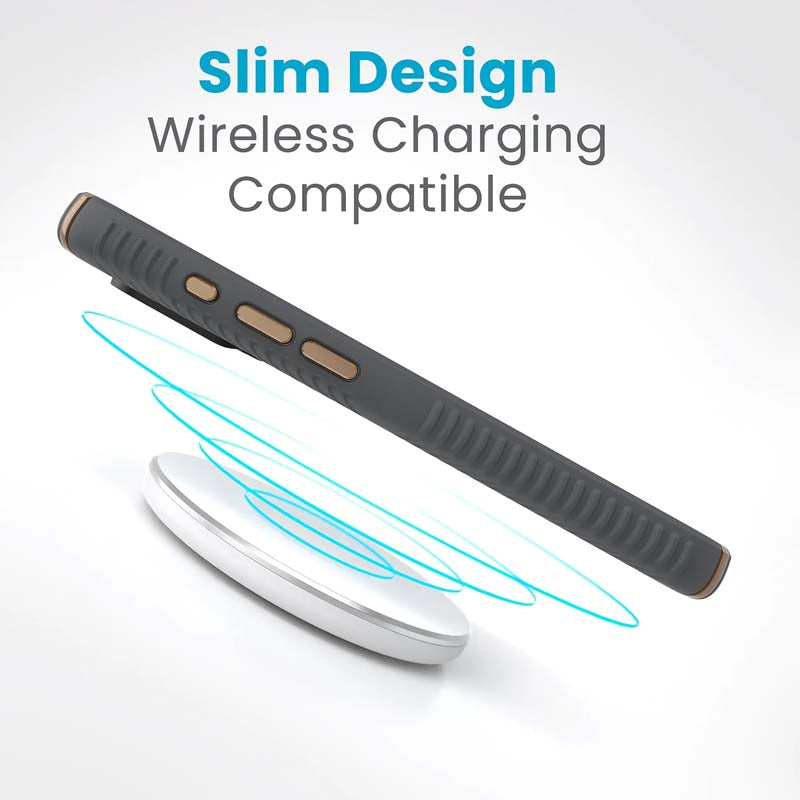 Speck Presidio2 Grip iPhone 15 Pro Case - Grey - Grey
