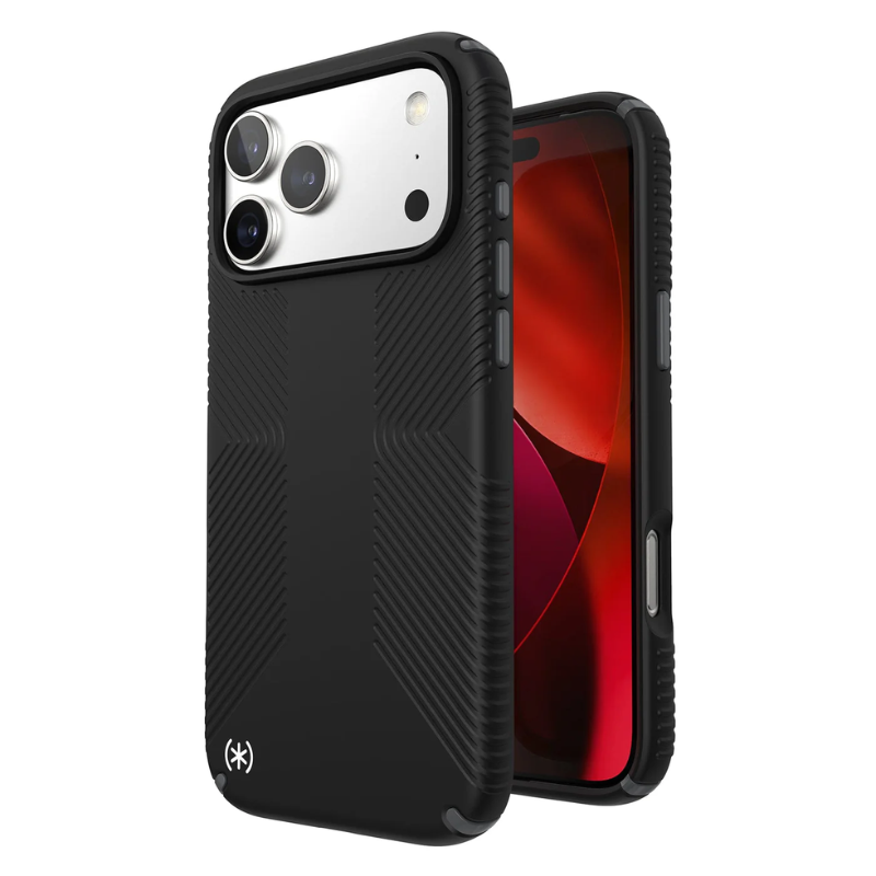 Speck Presidio2 Grip MagSafe Apple iPhone 17 Pro Max Case - Black/Slate Grey - Black