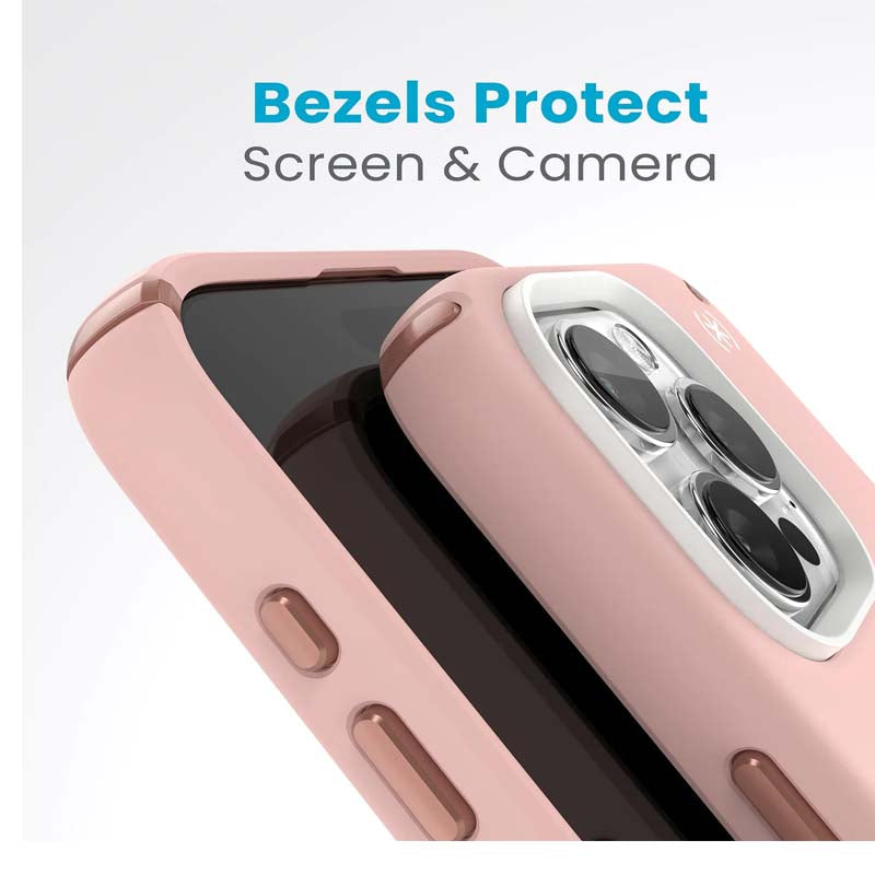 Speck Presidio2 Pro Magsafe iPhone 15 Pro Max Case - Pink / White - White / Pink