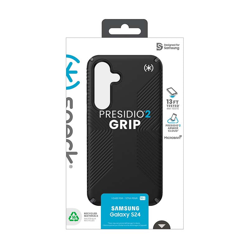 Speck Samsung Galaxy S24 Presidio2 Grip Case - Black - Black