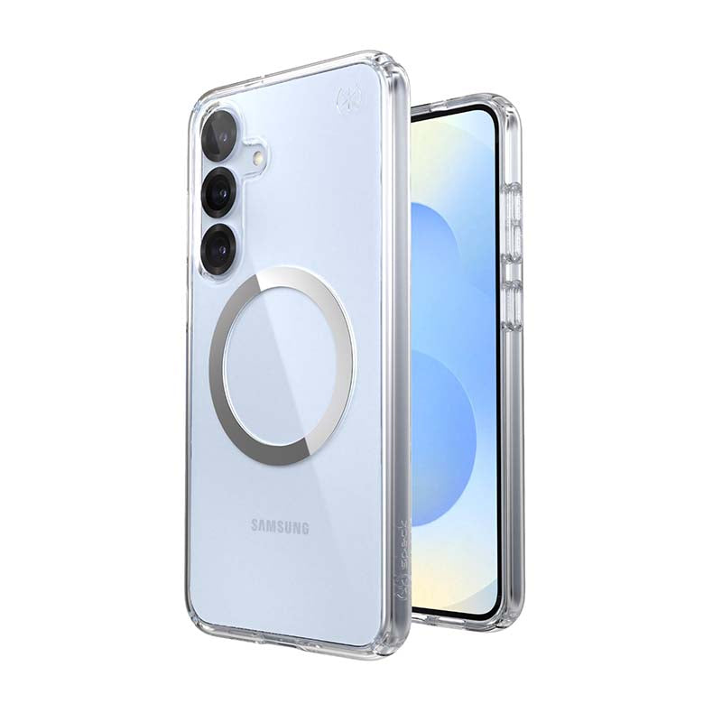 Speck Samsung Galaxy S25 Plus Presidio Perfect Magnetic Case - Clear / Silver - Clear / Silver