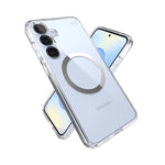Speck Samsung Galaxy S25 Plus Presidio Perfect Magnetic Case - Clear / Silver - Clear / Silver