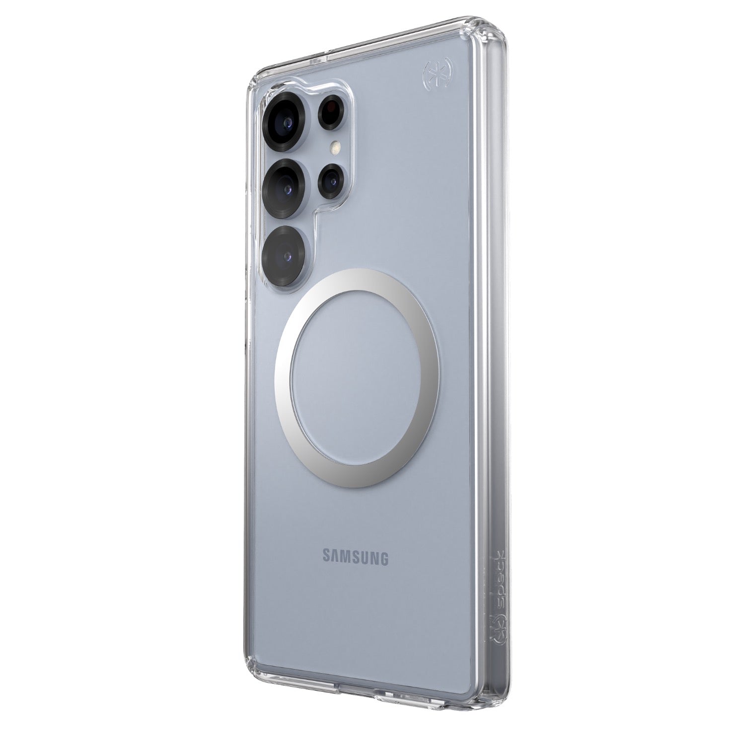 Speck Samsung Galaxy S25 Ultra Presidio Perfect Clear Magnet Case - Clear & Chrome - Clear/Chrome