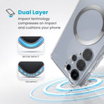 Speck Samsung Galaxy S25 Ultra Presidio Perfect Clear Magnet Case - Clear & Chrome - Clear/Chrome