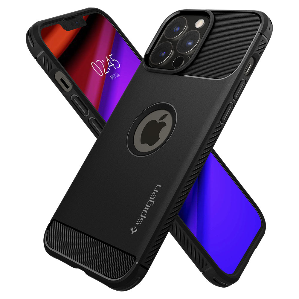 Spigen Apple iPhone 13 Pro Rugged Armor Case - Matte Black - Black