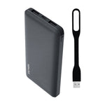 Supa Fly 10000mAh Powerbank with Free led Light - Black