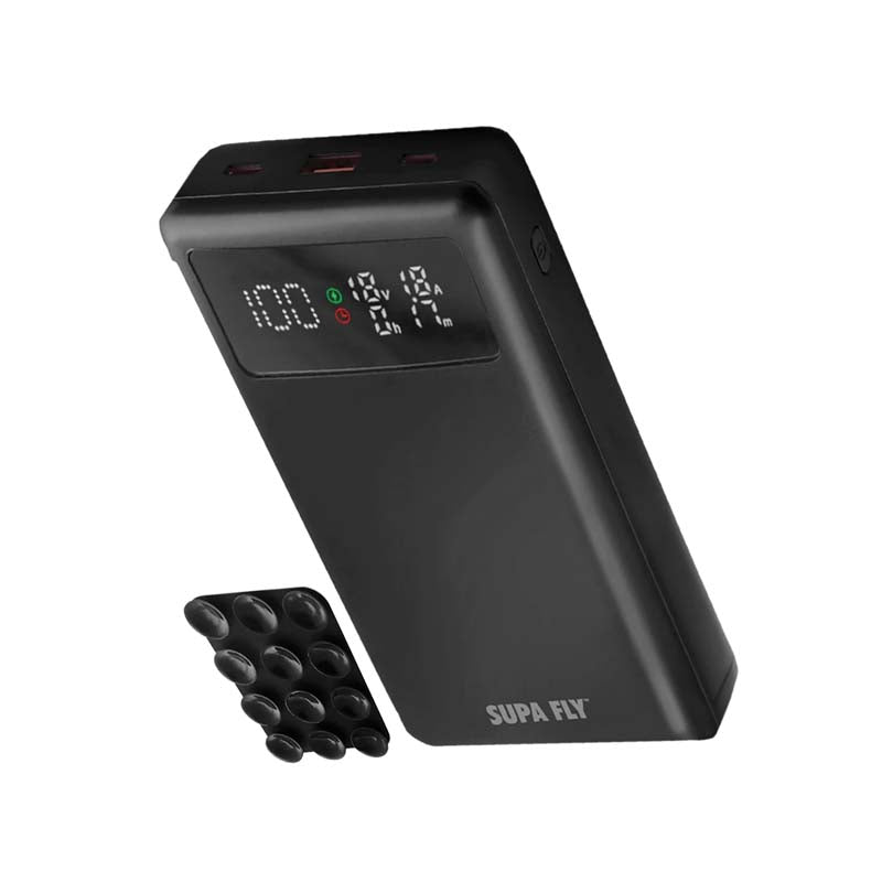 Supa Fly 130W Power Bank 20000mAh USB A & Type-C - Black - Black