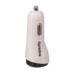 Supa Fly 15W Single USB Qualcomm Rapid Car Charger - White - White