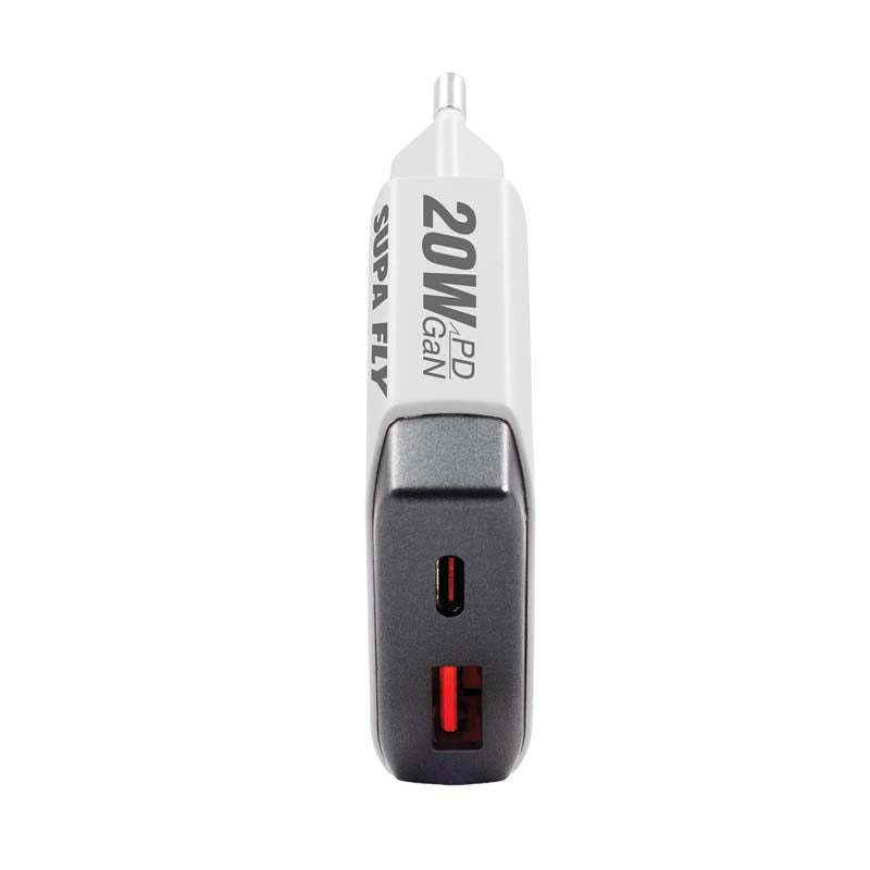 Supa Fly 20W Dual A & C Wall Charger with C to C Cable