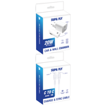 Supa Fly 20W Wall/Car/Cable Bundle - White