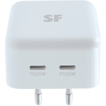 Supa Fly 40W Dual Type C Wall Charger - White - White