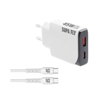 Supa Fly 45W Dual A & C Wall Charger with C to C Cable