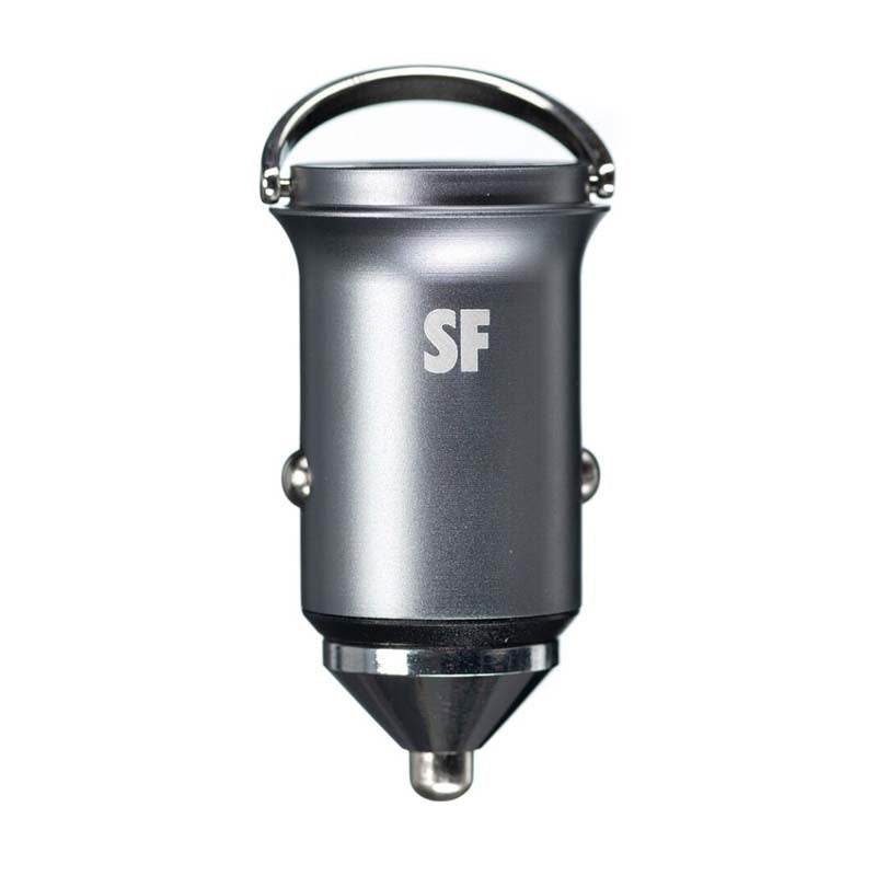 Supa Fly 48W Mini Dual USB Car Charger - Silver