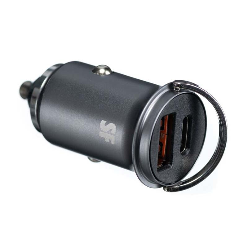 Supa Fly 48W Mini Dual USB Car Charger - Silver