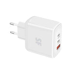 Supa Fly 65W GAN Wall Charger with Type C Cable - White - White