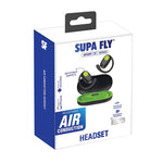 Supa Fly Air Conduction Earbuds with Ear Hook - Black / Green - Black / Green