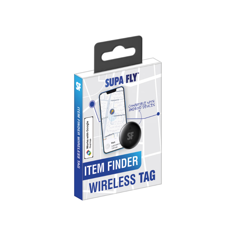 Supa Fly Android Item Finder Wireless Tag - Black