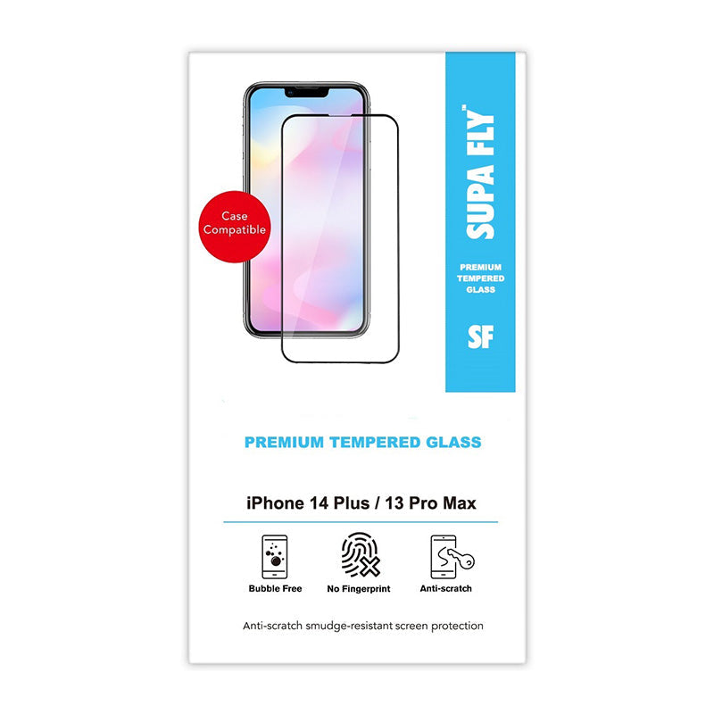 Supa Fly Apple iPhone 14 Plus Tempered Glass Screen Protector - Black