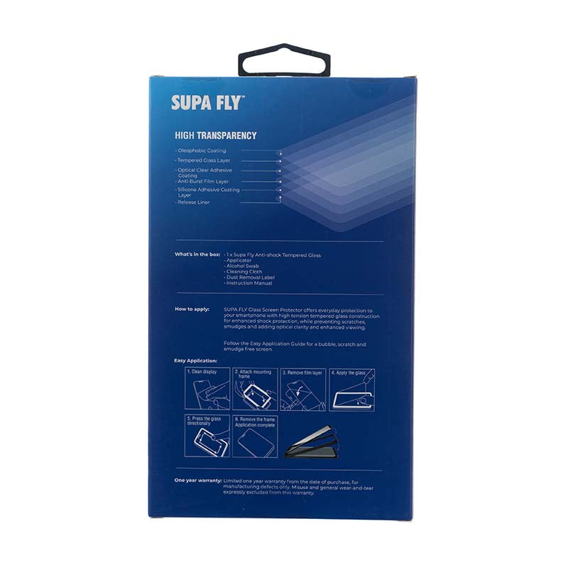 Supa Fly Apple iPhone 15 Tempered Glass Screen Protector with Applicator