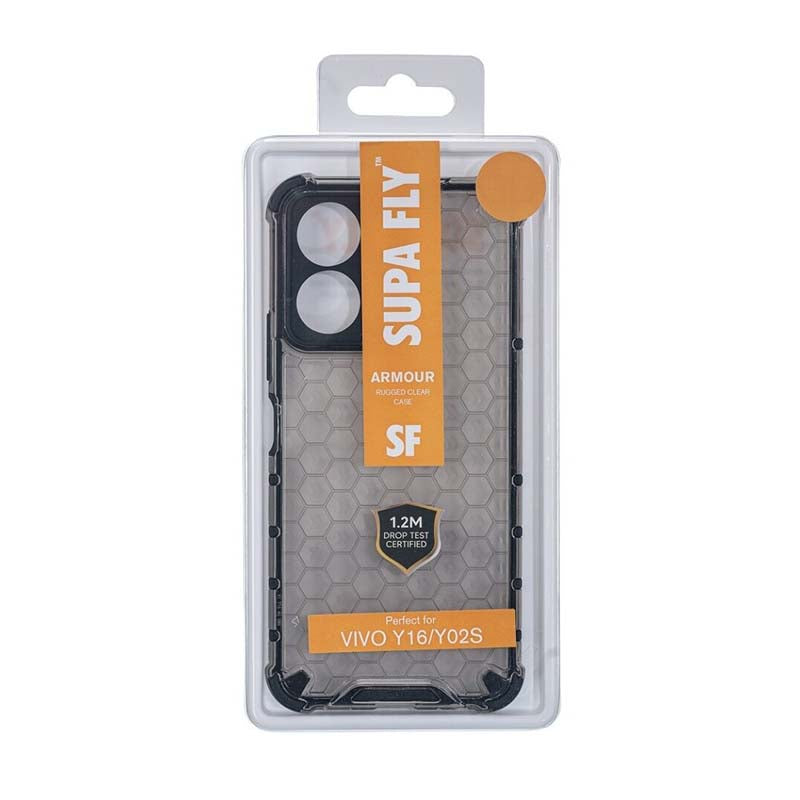 Supa Fly Armour Case for Vivo Y16 / Y02S - Clear - Clear