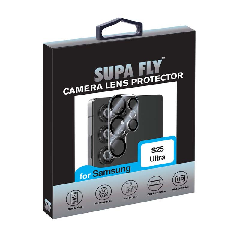 Supa Fly Camera Lens Tempered Glass Screen Protector Samsung Galaxy S25 Ultra - Clear