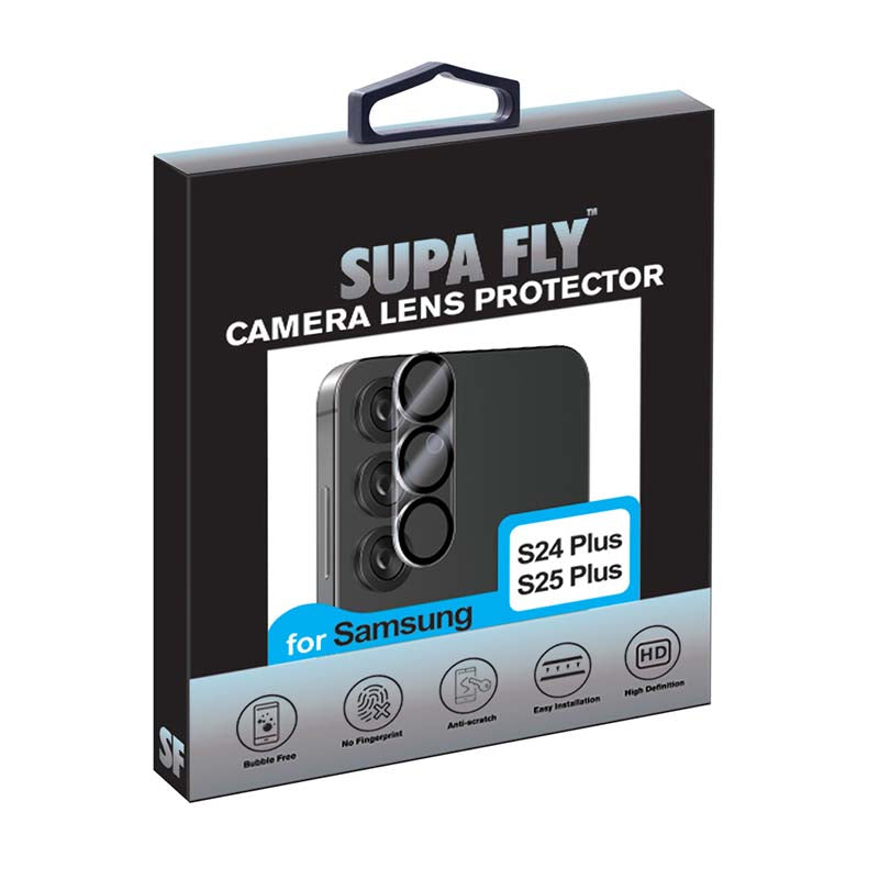 Supa Fly Camera Lens Tempered Glass Screen Protector Samsung Galaxy S25 Plus - Clear