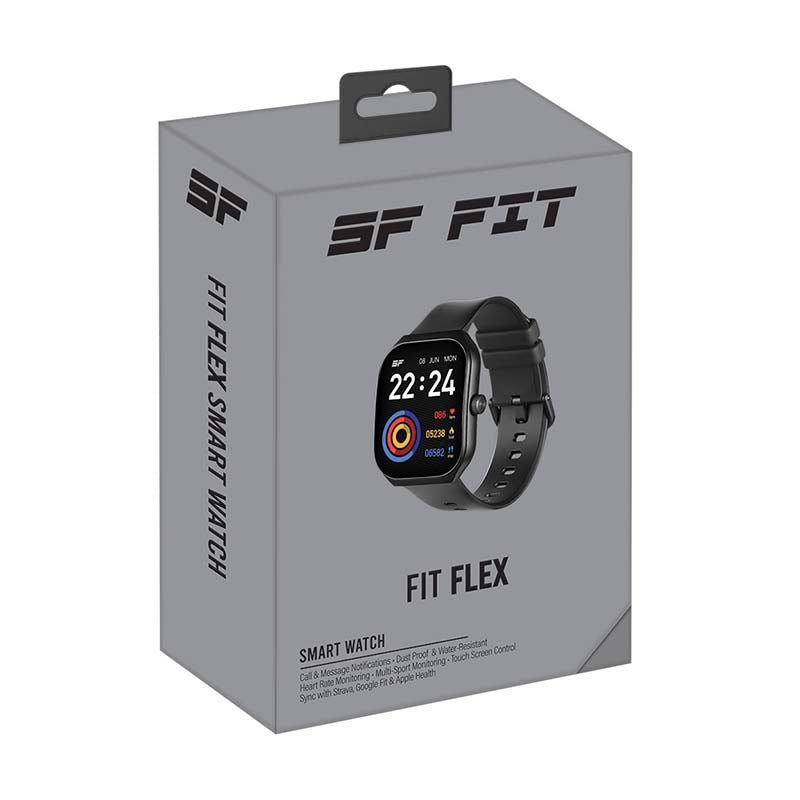 Supa Fly Fit Flex Series AI Voice Assistant Smart Watch - Black - Black