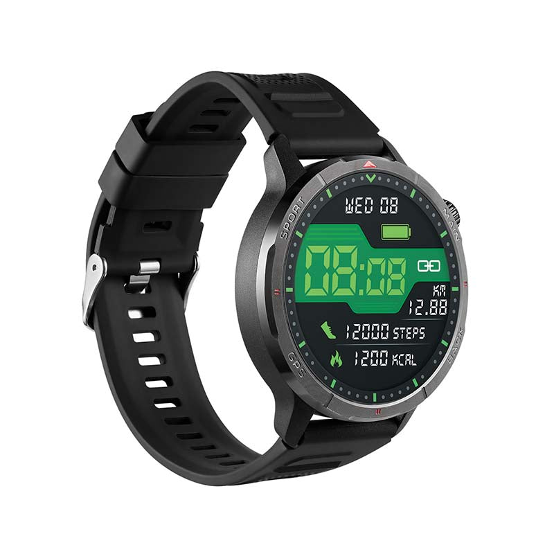 Supa Fly Fit Fuel Series GPS AI Smart Watch - Black - Black