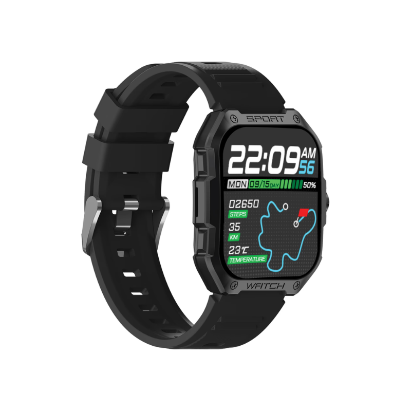 Supa Fly GPS FIT Form Smart Watch - Black - Black