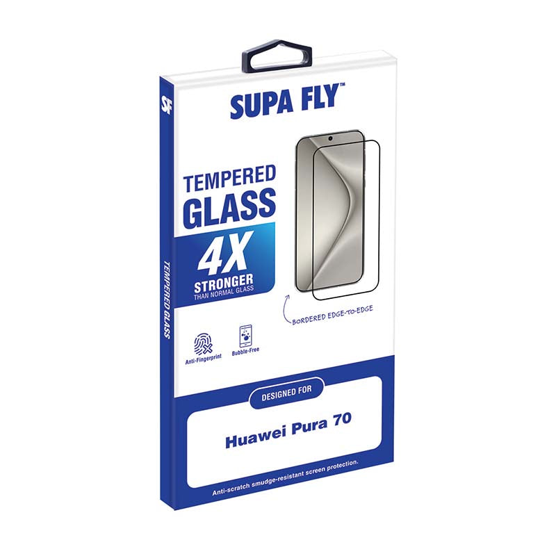 Supa Fly Huawei Pura 70 Tempered Glass Screen Protector with Applicator - Clear