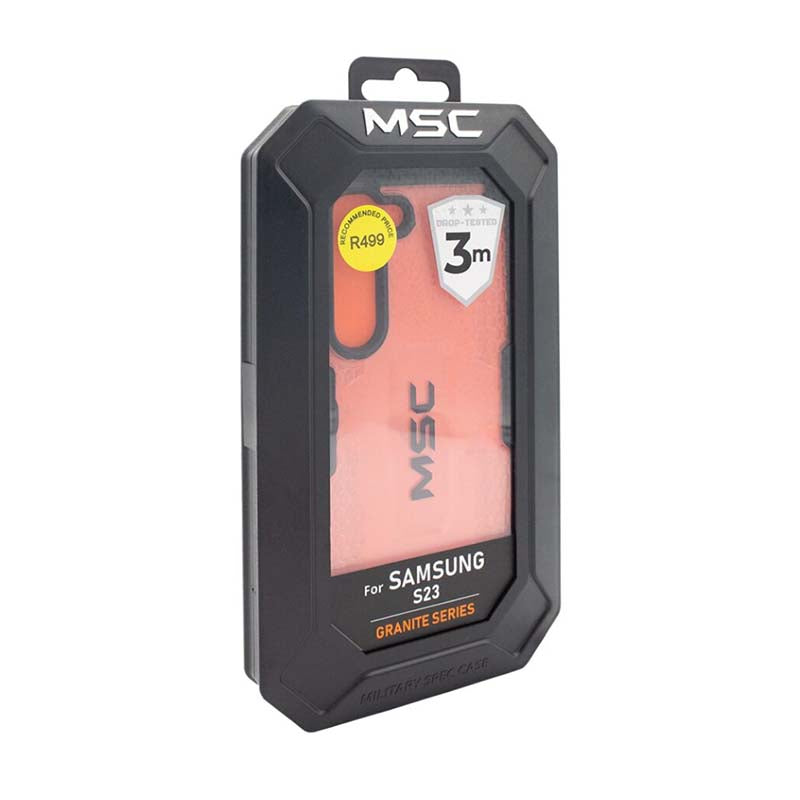 Supa Fly MSC Granite Case Samsung Galaxy S23 - Clear / Black - Clear / Black